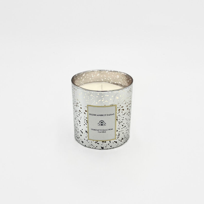 Mercury Glass Silver Candle