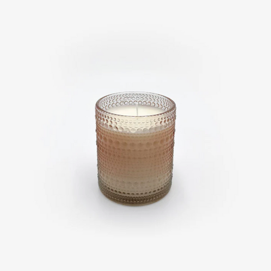 Pink Beaded Candle - Medium